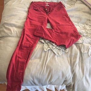 Lucky Brand burgundy jeans size 24/00